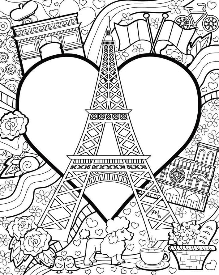 Paris coloring pages printable coloring pages