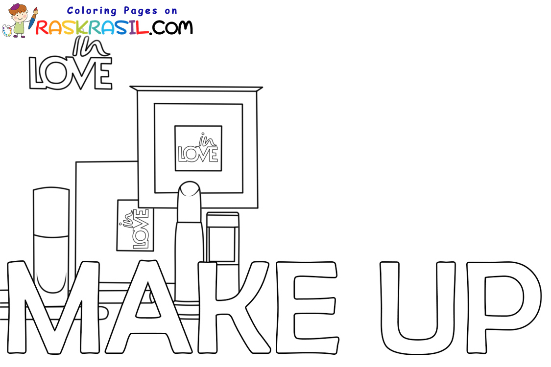Makeup coloring pages