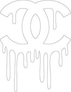 Chanel logo stencil sketch coloring page my style sketch coloring page easy canvas art diy canvas art mini canvas art