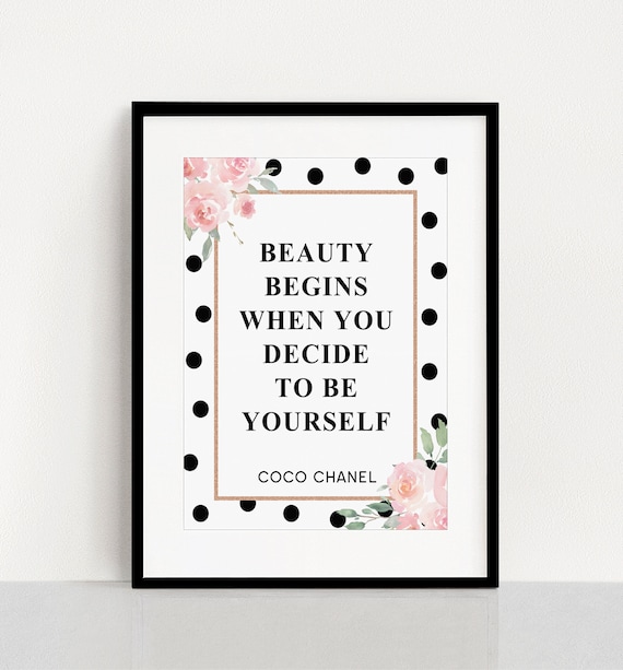 Coco chanel set of printable wall art chanel quote fashion print floral chic inspirational quotes office wall art prints nursery art download now