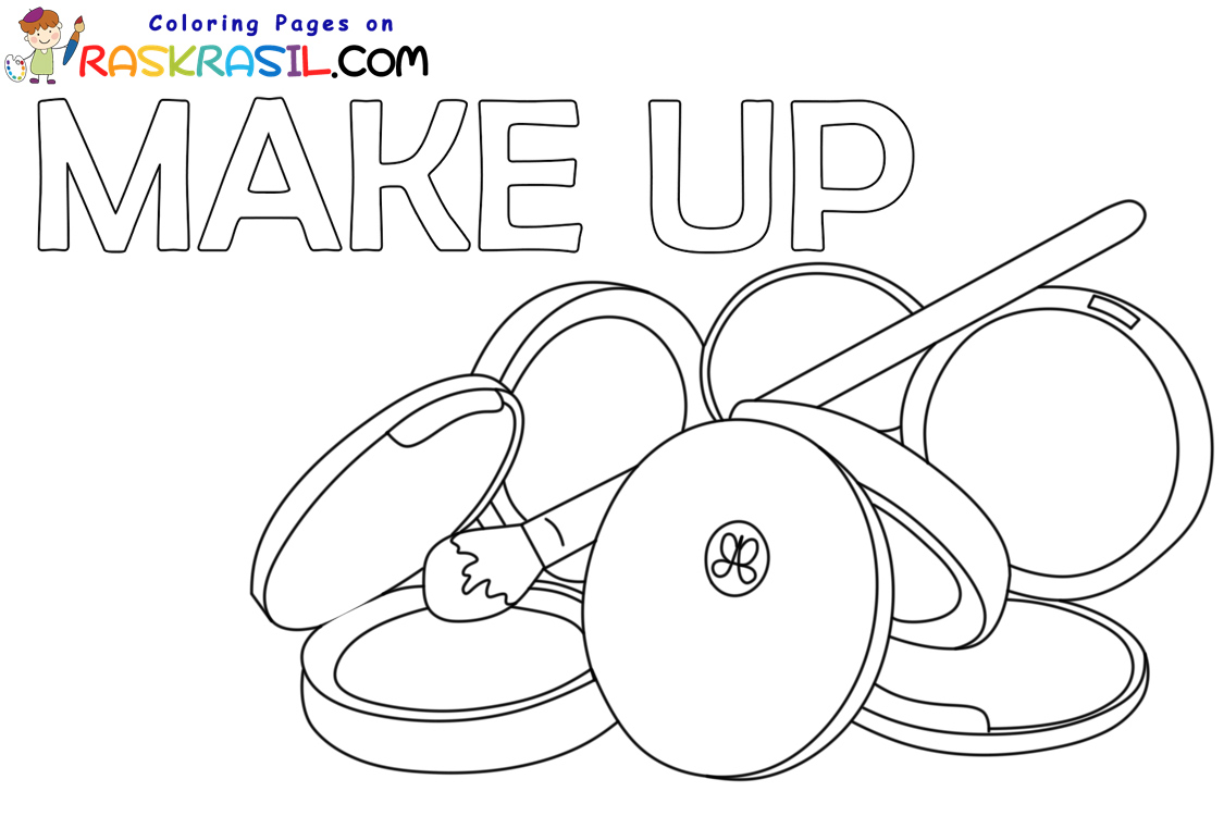 Makeup coloring pages