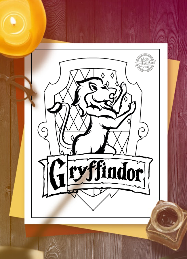 The best harry potter gryffindor coloring pages for kids