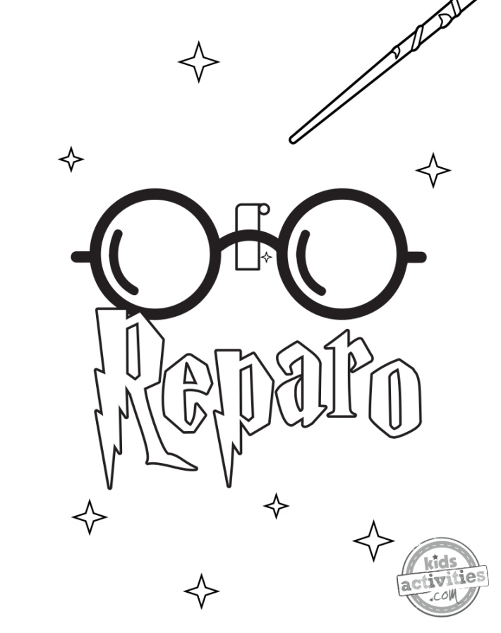 Free unofficial harry potter spells coloring pages kids activities blog