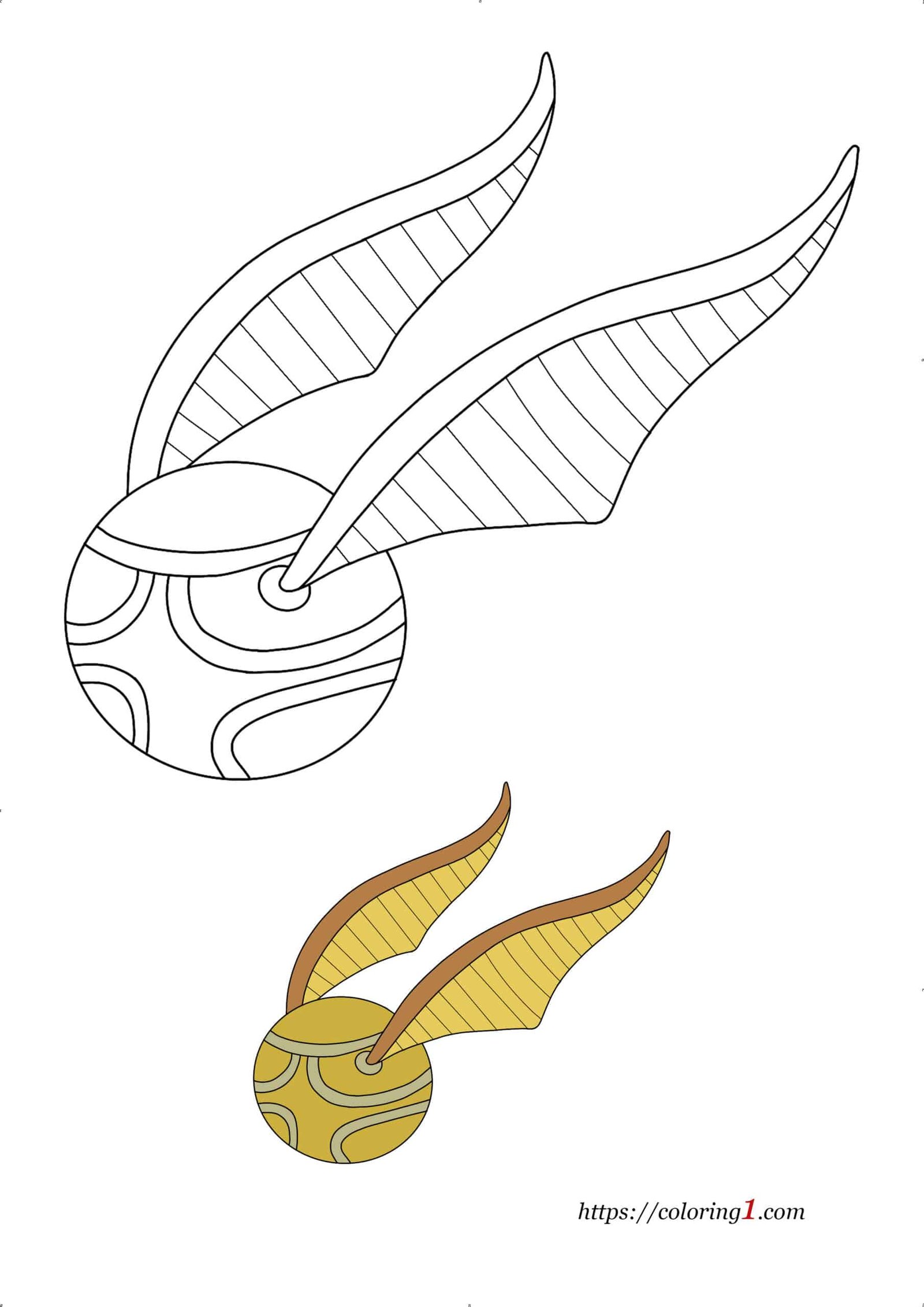 Harry potter golden snitch coloring pages