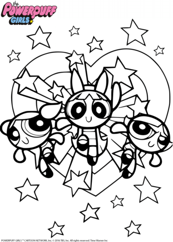 Dibujo de las chicas superpoderosas para colorear dibujos para colorear imprimir gratis