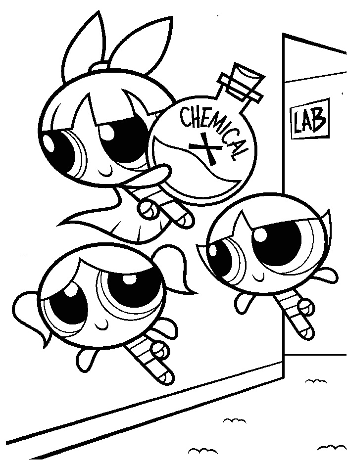 Coloring page powerpuff girls cartoons â printable coloring pages