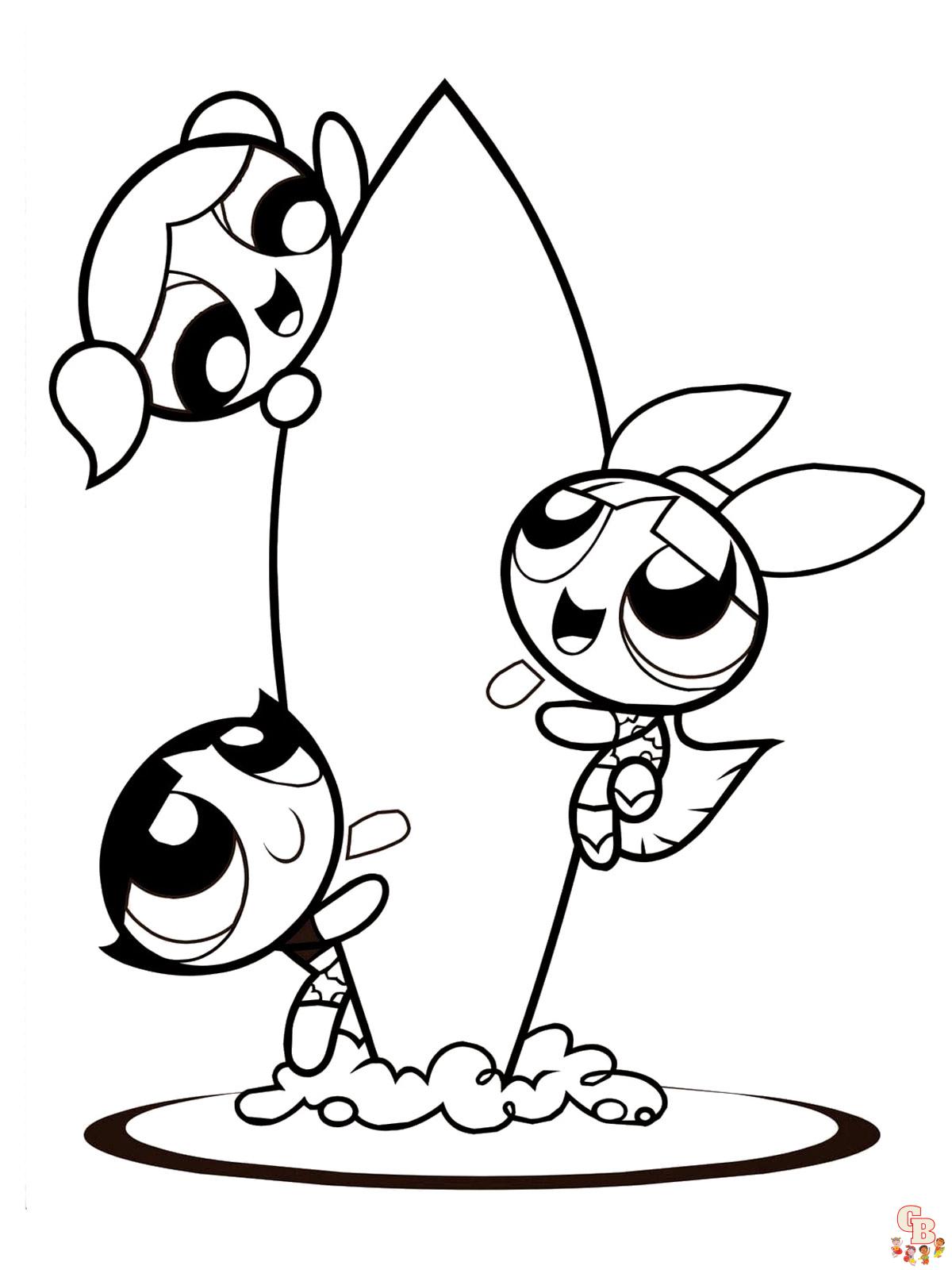 Printable powerpuff girls coloring pages for kids