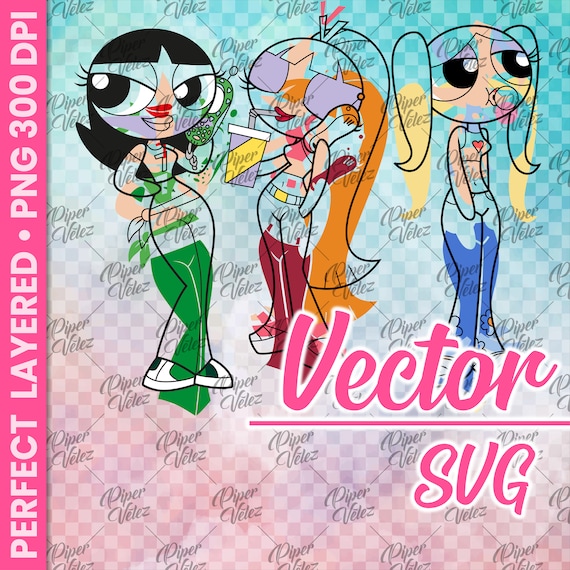 Vectors powerpuff girls powerpuff teenagers svg clipart png