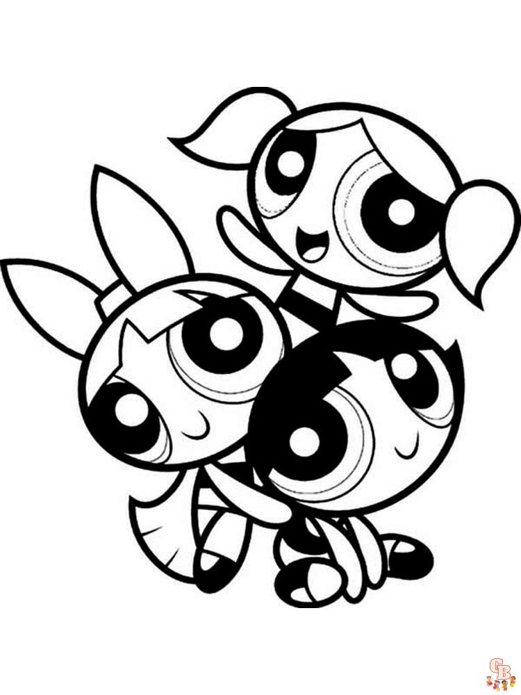 Dibujos imprimibles para colorear de las chicas superpoderosas
