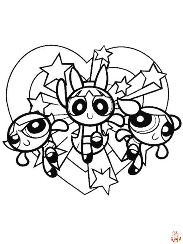 Dibujos imprimibles para colorear de las chicas superpoderosas