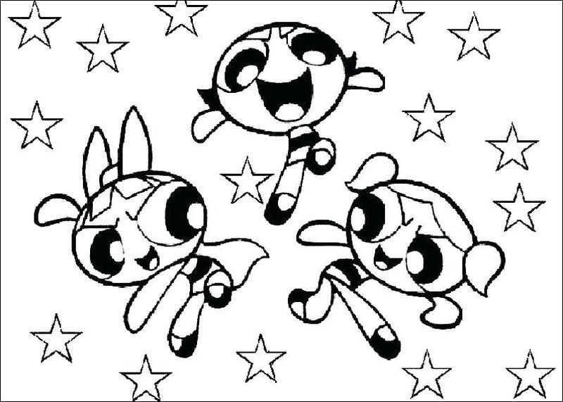 Powerpuff girls coloring pages printable pdf
