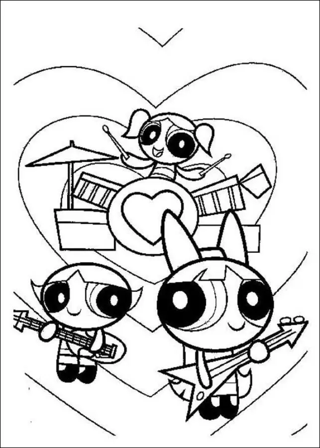 Coloring pages the powerpuff girls printable for kids adults free