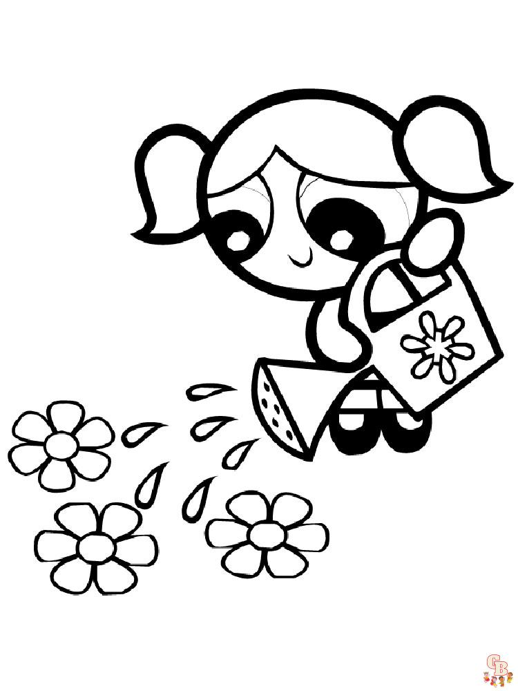Printable powerpuff girls coloring pages for kids