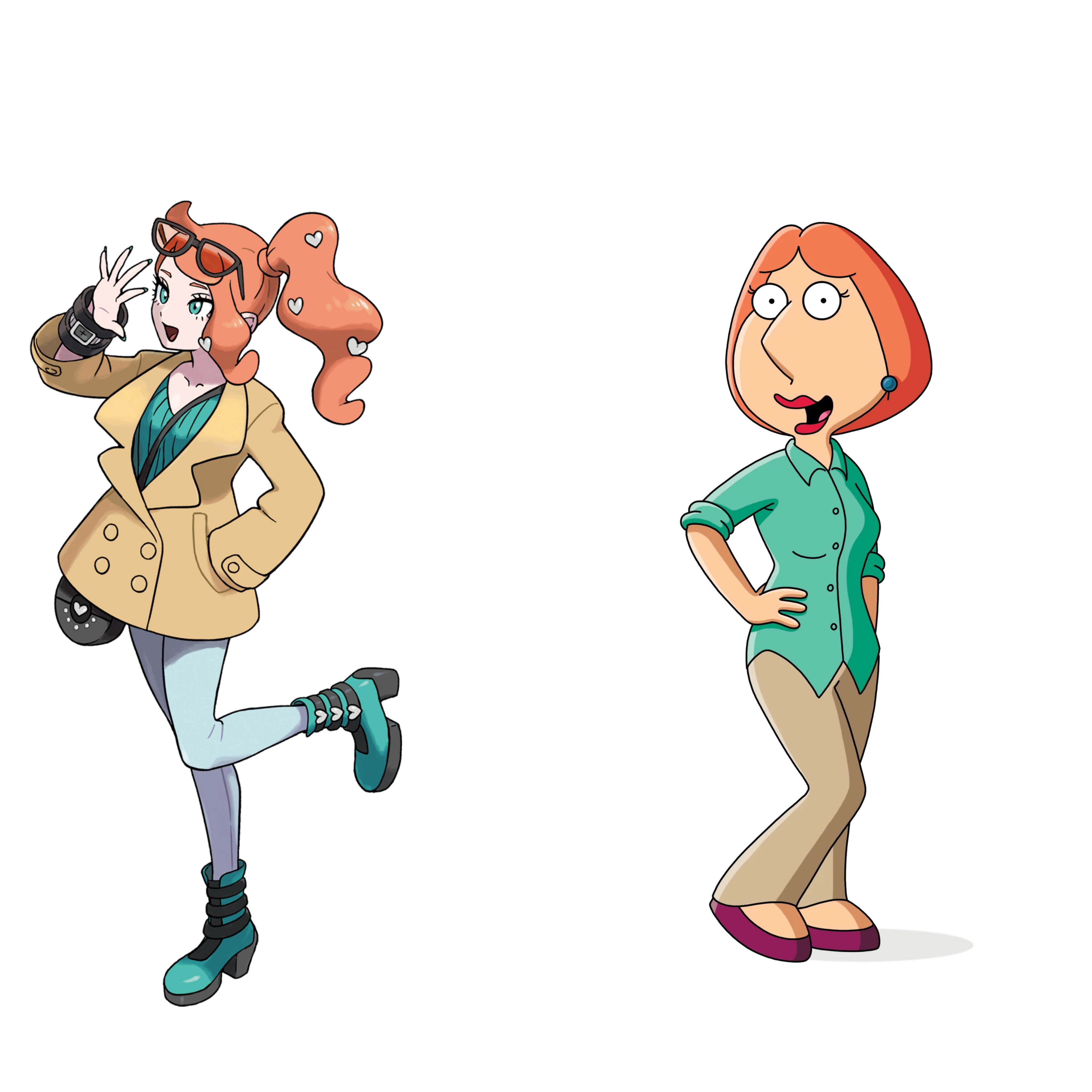 Sonia has the same color scheme as family guy lois rpokemonswordandshield