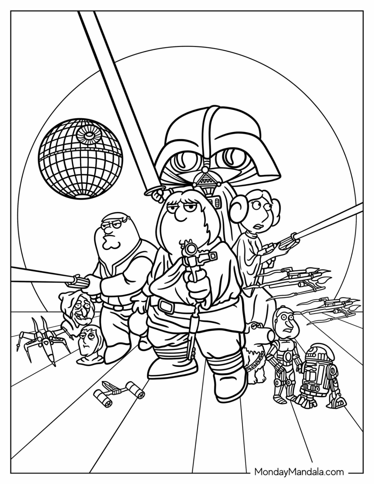 Family guy coloring pages free pdf printables