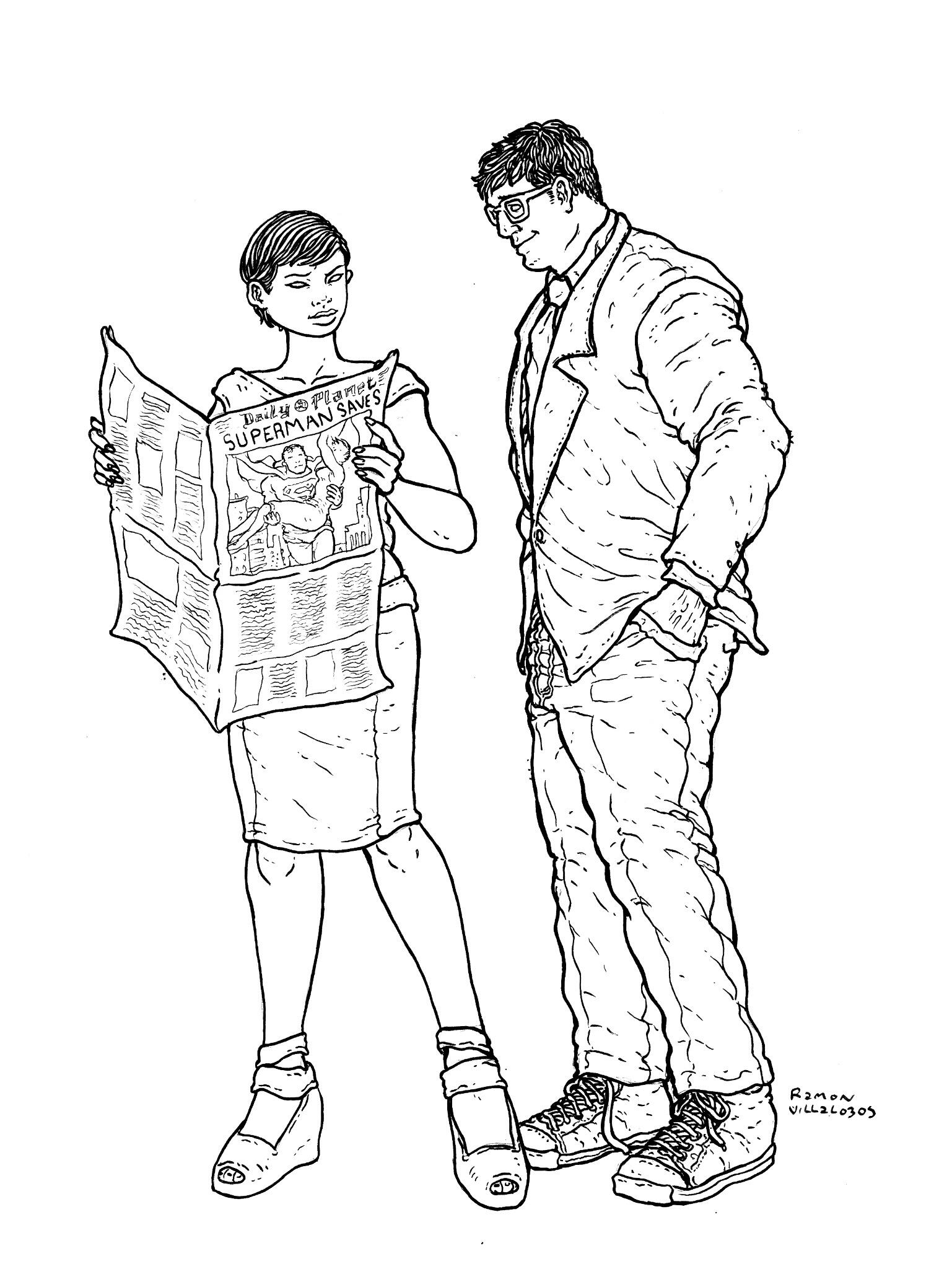 Villalobos on x inks for that superman and lois lane drawing i shared earlier httptcorfdikkcbk x