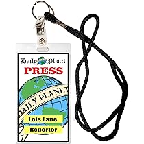 Daily planet lois lane novelty id badge halloween costume movie prop office products