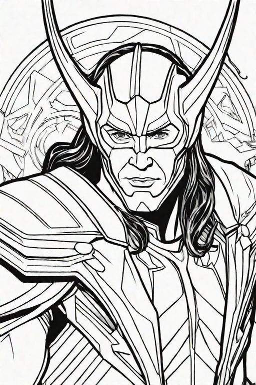 For coloring book design for the greek god