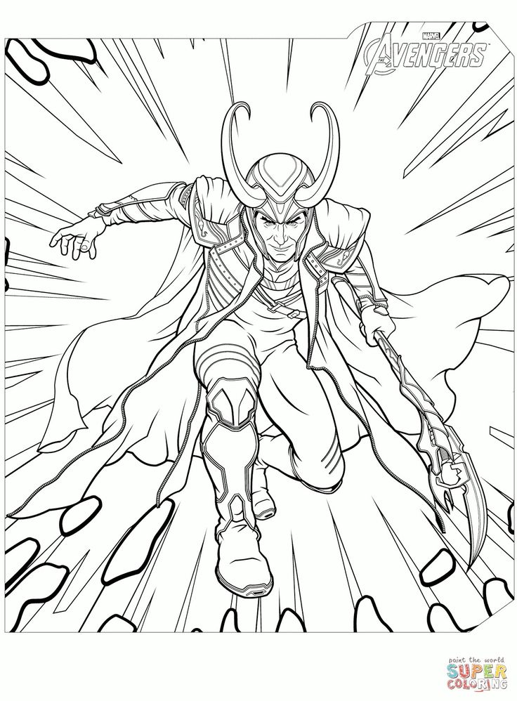 Loki coloring page vingadores para colorir desenho dos vingadores pãginas para colorir