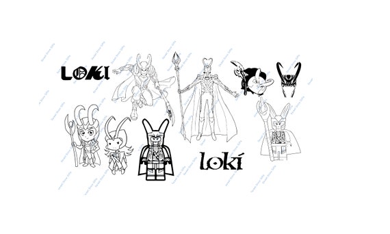 Huge lot of loki digital downloads svg pdf png cricut god of mischief tsumtsum avengers thor