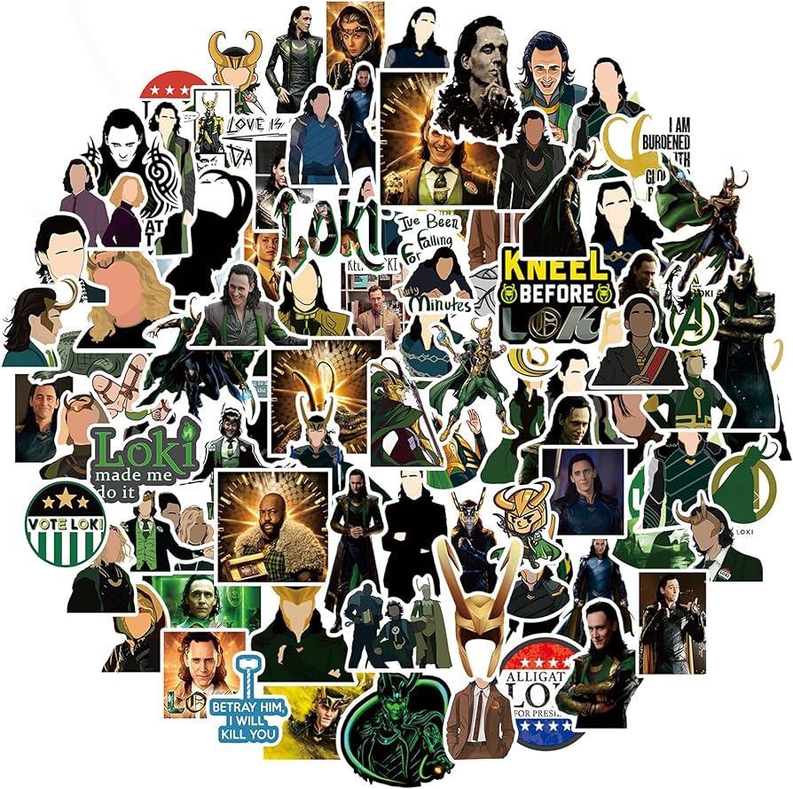 Pcs loki stickers pack god of mischief stickers aesthetic vinyl decals stickers for hydro flask laptop water bottle stickers for kids toddlers teens girls lok electronics