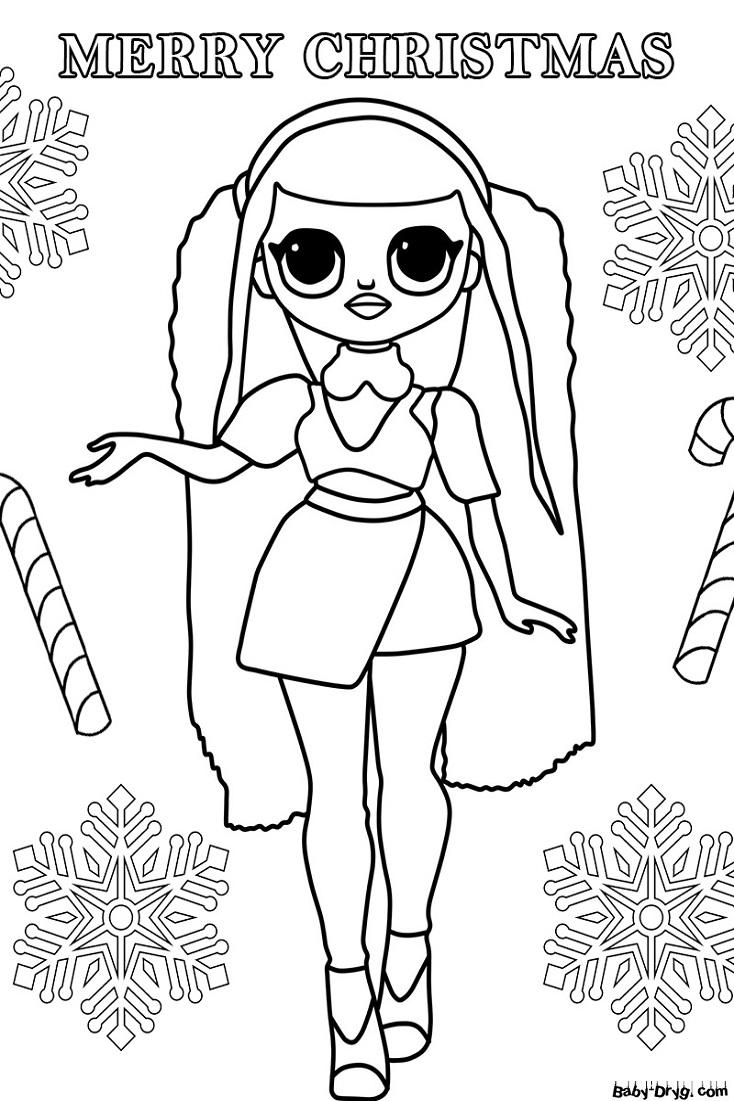 Coloring page big sister lol merry christmas coloring lol dolls