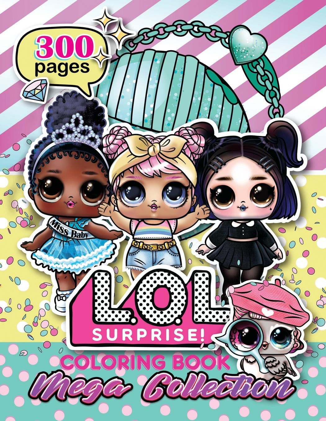 Lol surprise coloring book mega collection over jumbo coloring pages the biggest and best paperback