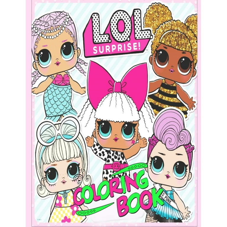 Lol surprise coloring book coloring pages about lol surprise characters for quarantine kids paperback