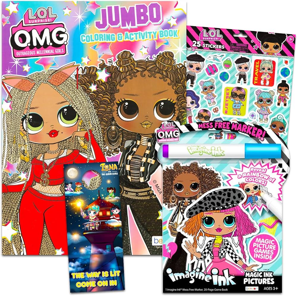 Lol omg coloring book set for kids