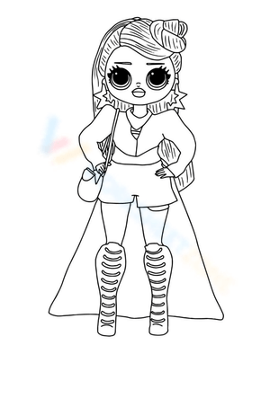 Free printable lol omg dolls coloring pages for kids