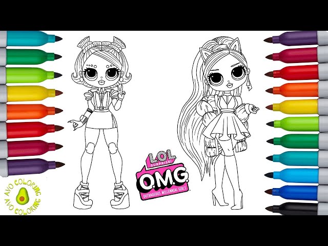Lol surprise omg dolls coloring page lol omg coloring book