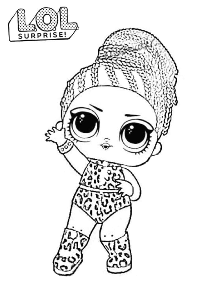 Fierce lol surprise doll coloring page