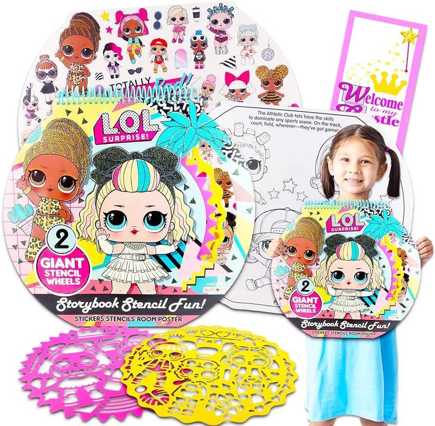 Lol doll stencil activity book