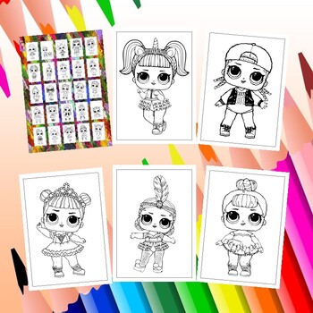 Printable lol surprise dolls coloring pages artistic adventure awaits