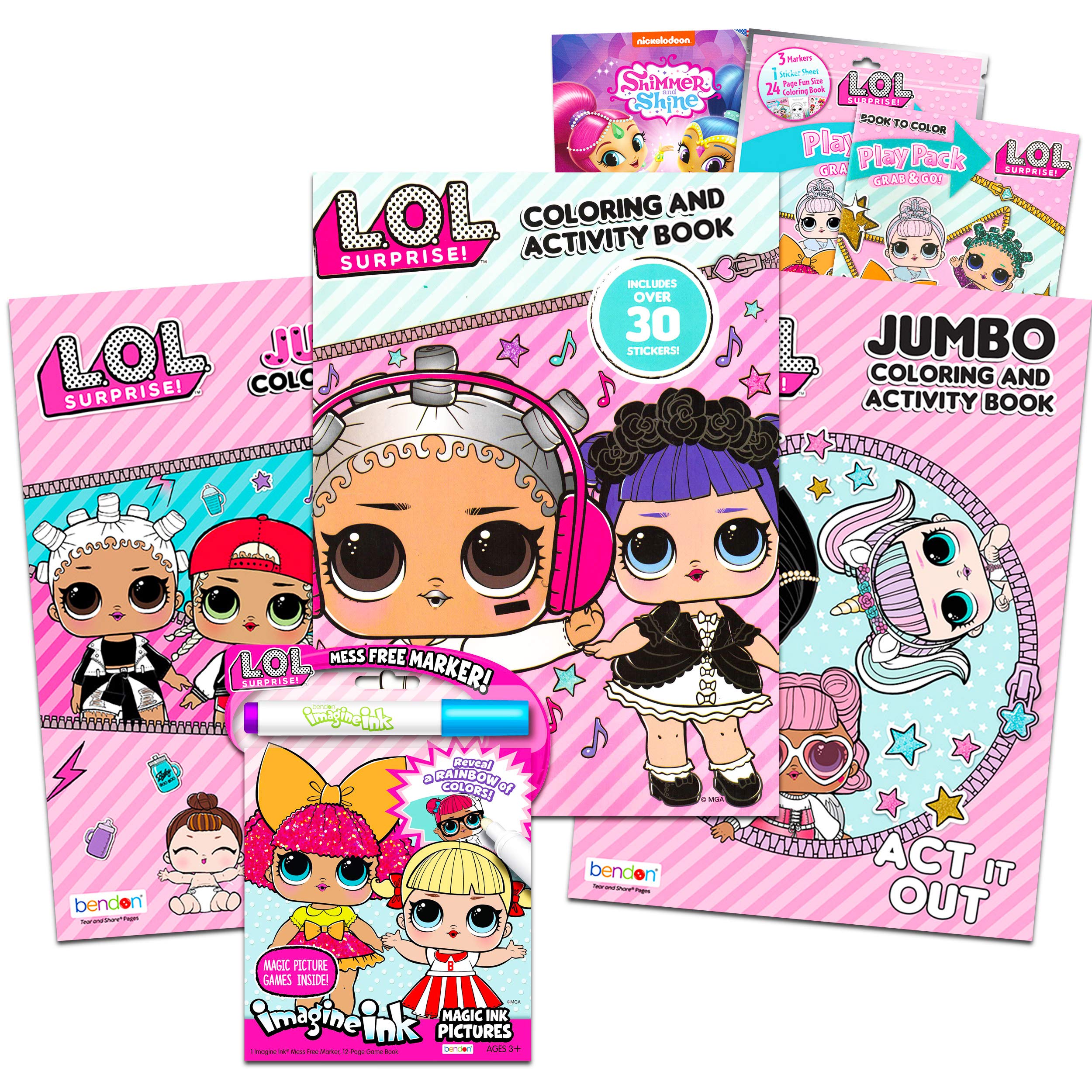L o l dolls coloring and activity books set for girls kids toddlers pack bundle lol coloring books mess