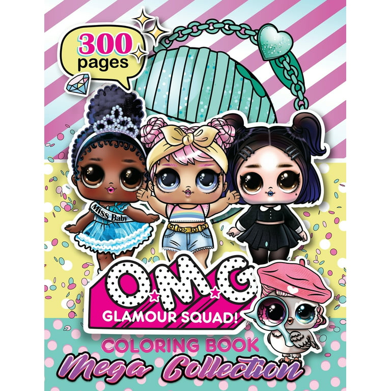 Omg glamour squad omg glamour squad coloring book for kids mega collection series paperback