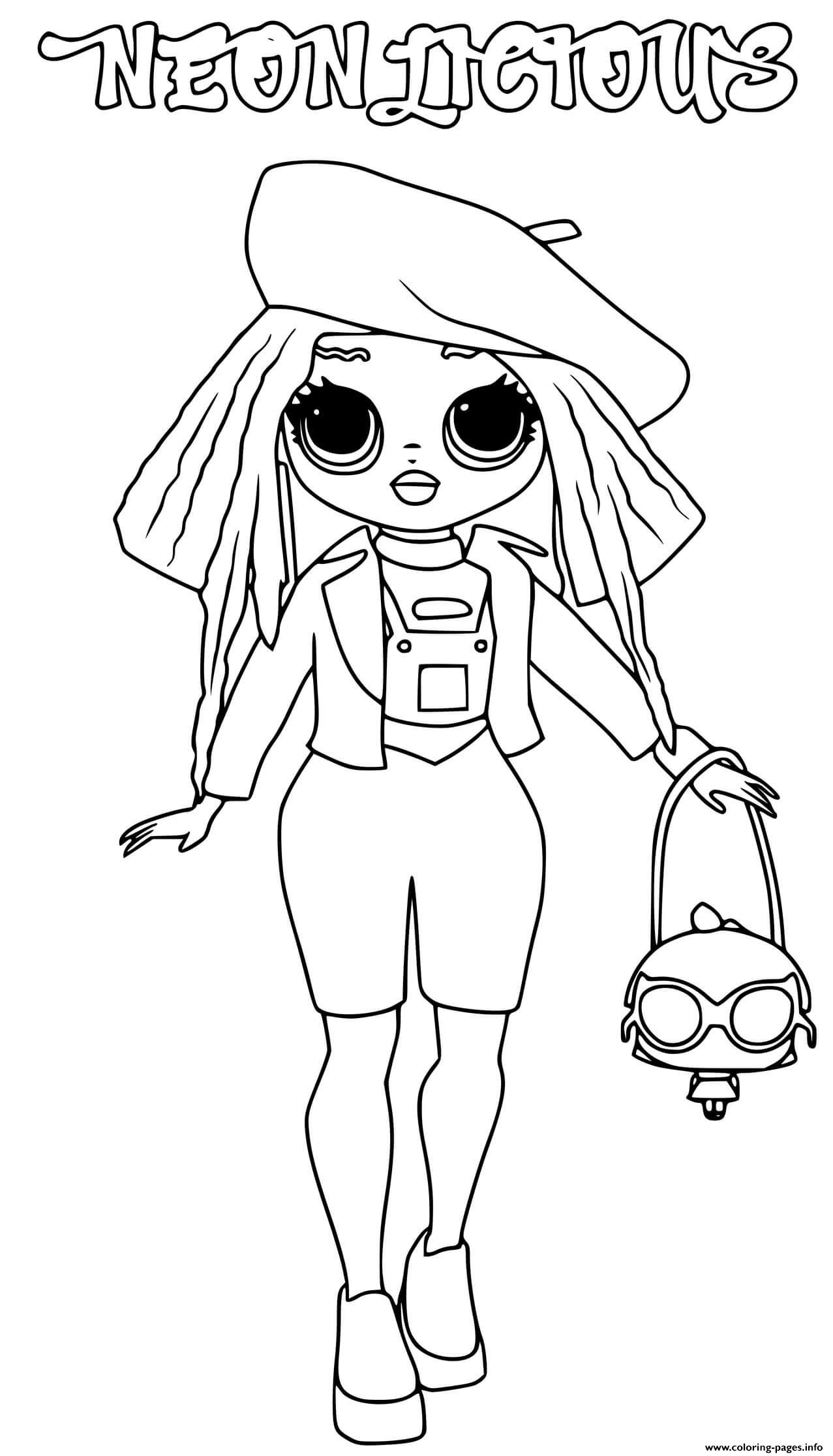 Neonlicious lol omg coloring page printable