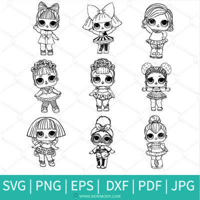 Lol surprise dolls outline svg bundle