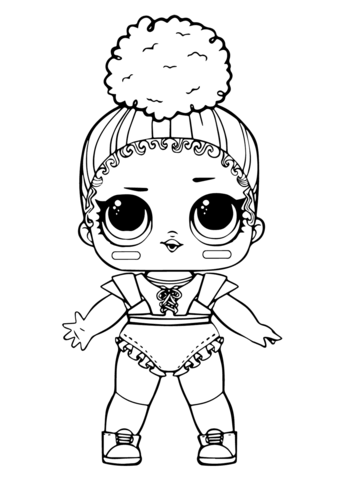 Lol doll touchdown coloring page free printable coloring pages