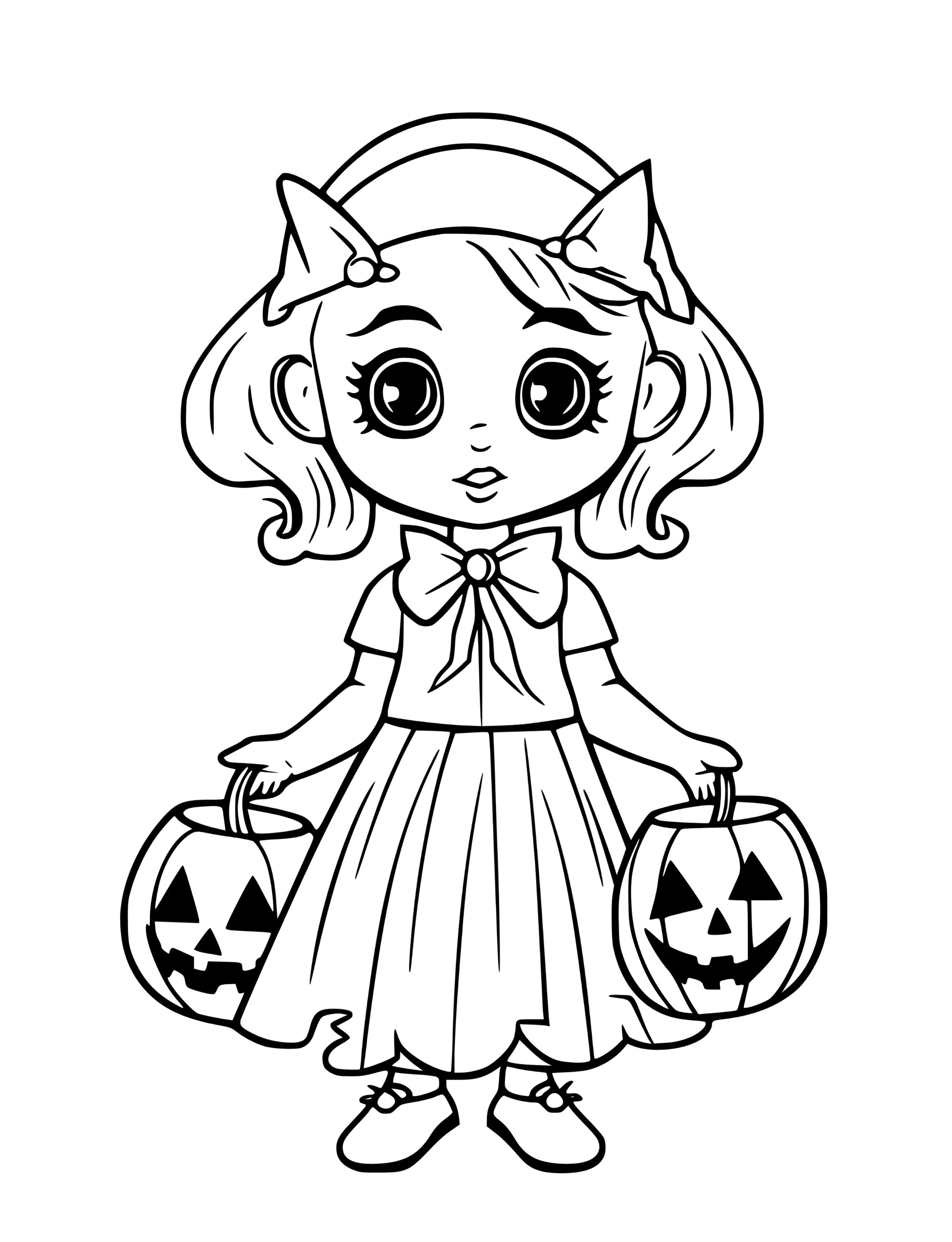 Halloween colouring pages for kids