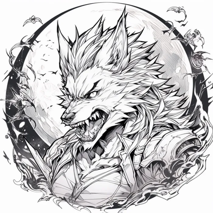 Manga halloween coloring pages midjourney prompt