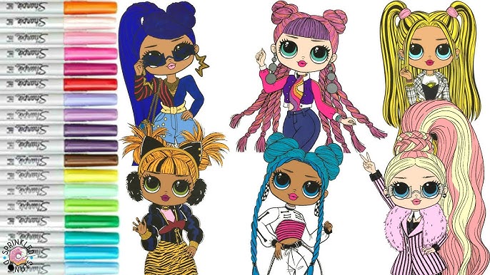 Lol surprise og dolls coloring book pages angles dazzle dollie speedster busy bb candylicious