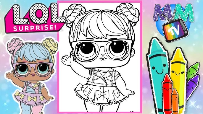 Lol surprise dolls coloring book page lol og candylicious bon bon lil bon bon and hop hop
