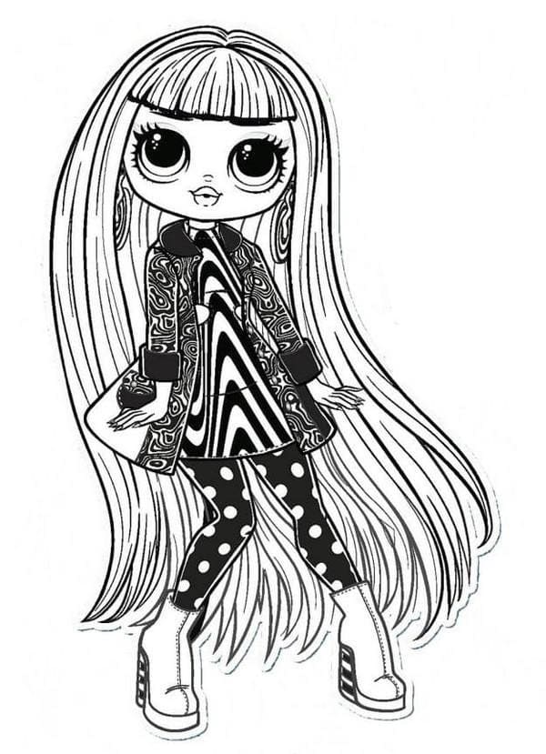 Groovy babe lol omg coloring page