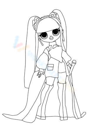 Free printable lol omg dolls coloring pages for kids