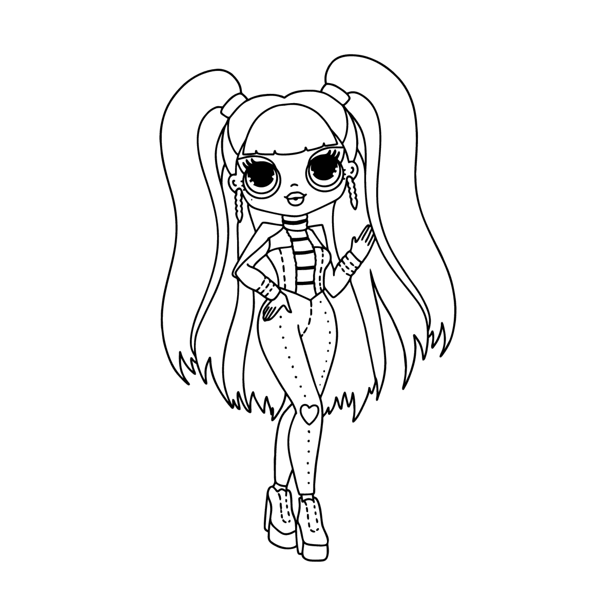 Colouring page lol omg spicy babe â online and print for free