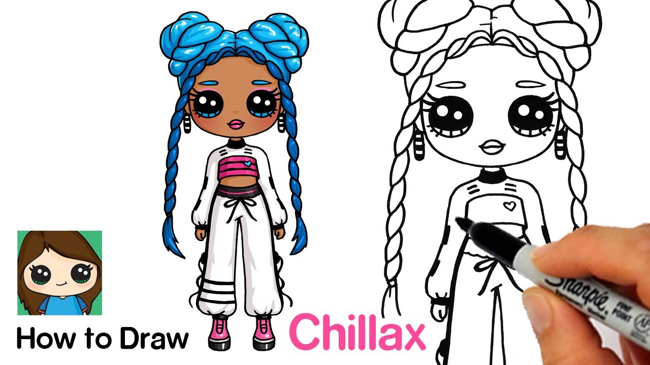 How to draw a fashion doll lol surprise chillax og doll