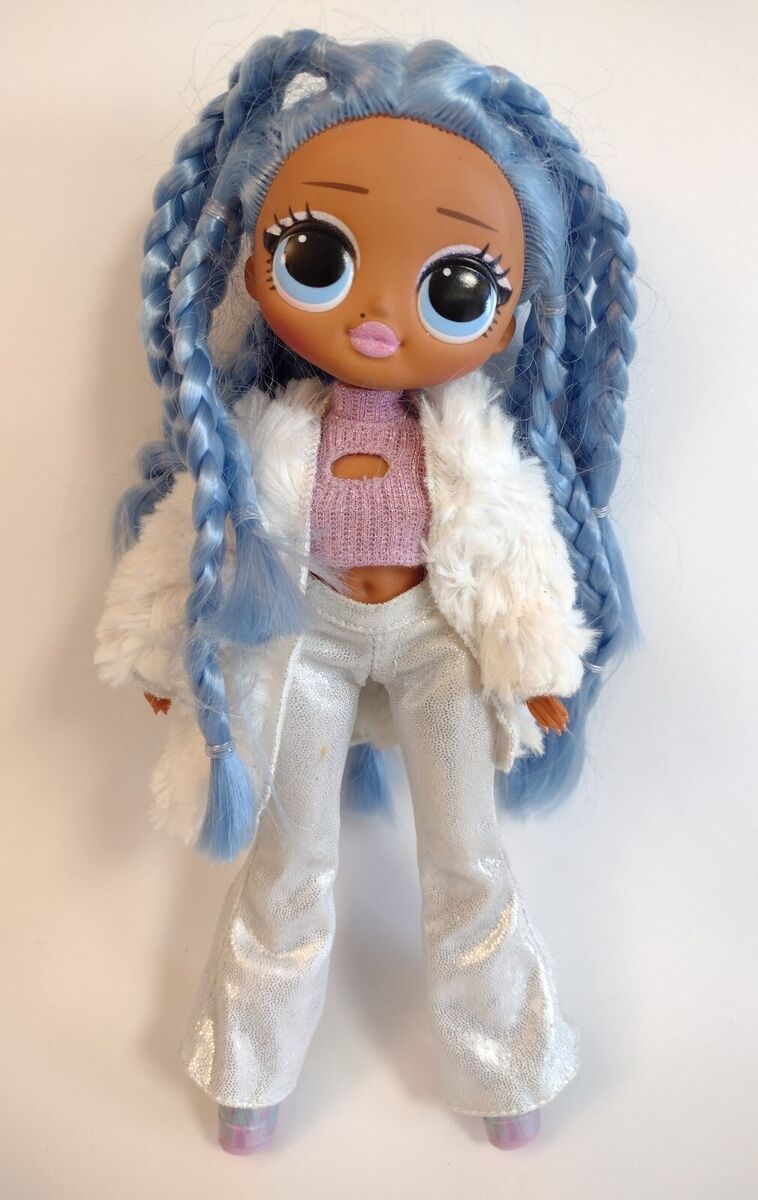 Lol surprise omg winter disco snowlicious doll blue hair braids