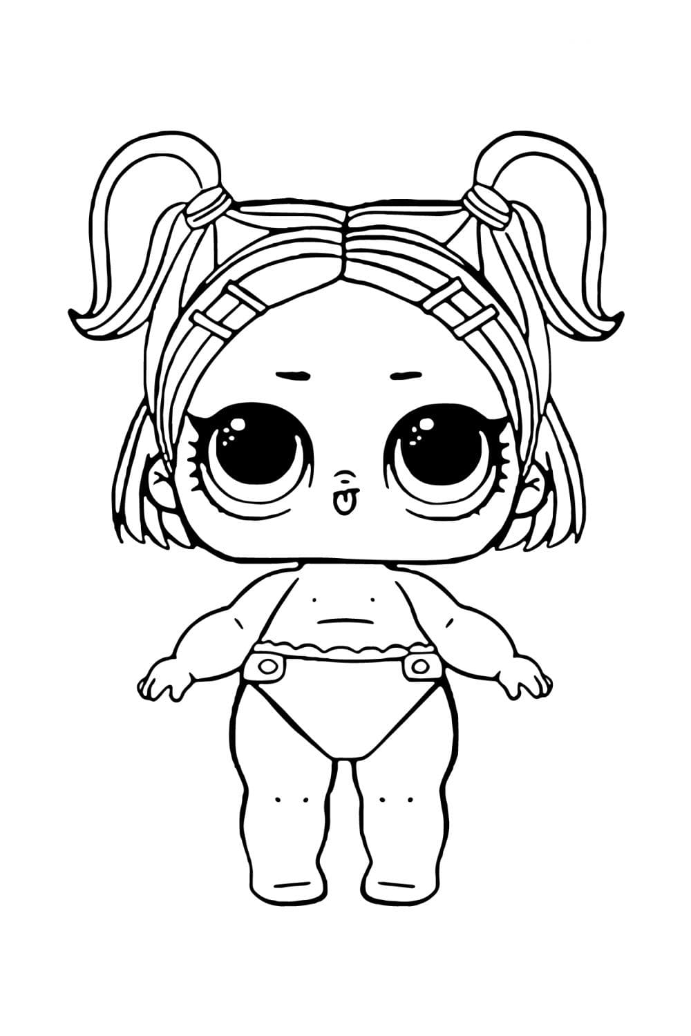 Sunset lol baby coloring page