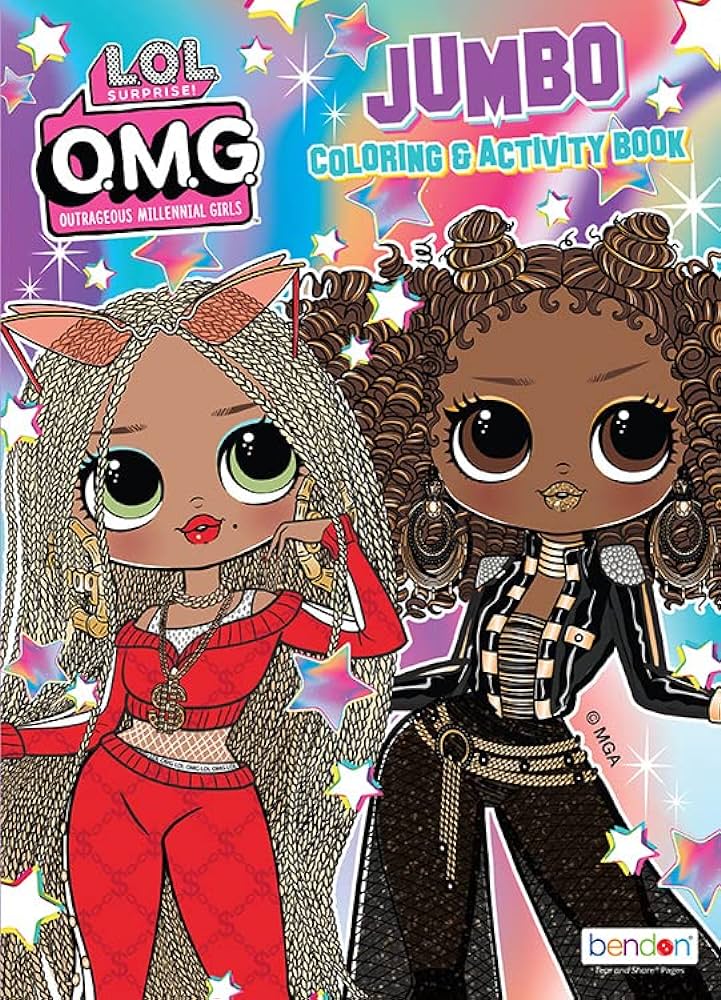 Bendon lol omg outrageous millennials girls coloring and activity book toys games